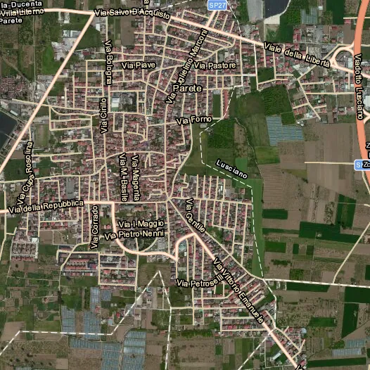Mappa del comune di Parete Caserta Agro Aversano